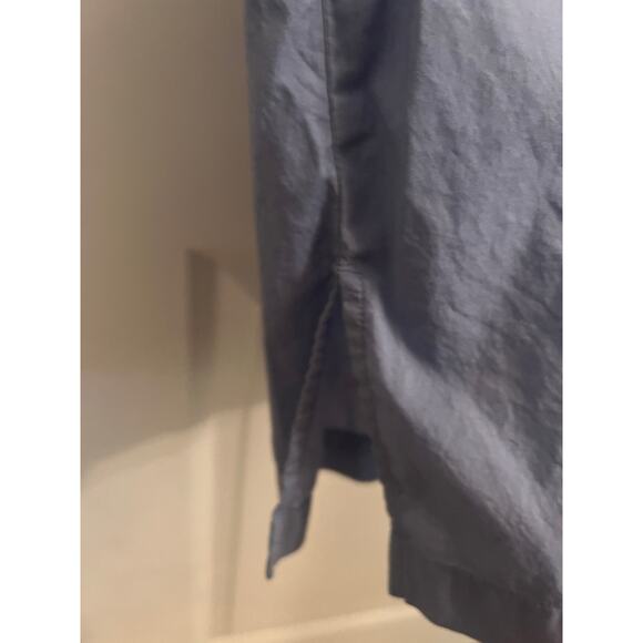 Eileen Fisher Organic Cotton Stretch Collar Button Down Blue L Shirt Career Boxy - Picture 10 of 10